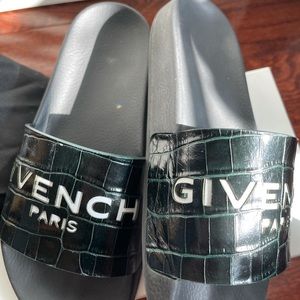 Givenchy Slides- Croc Embossed